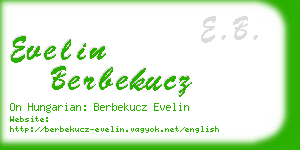 evelin berbekucz business card